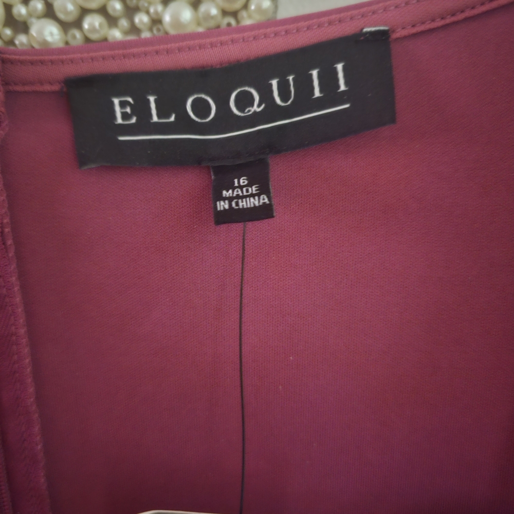 NWT Eloquii Mauve Long Sleeve Dress - Picture 2 of 7